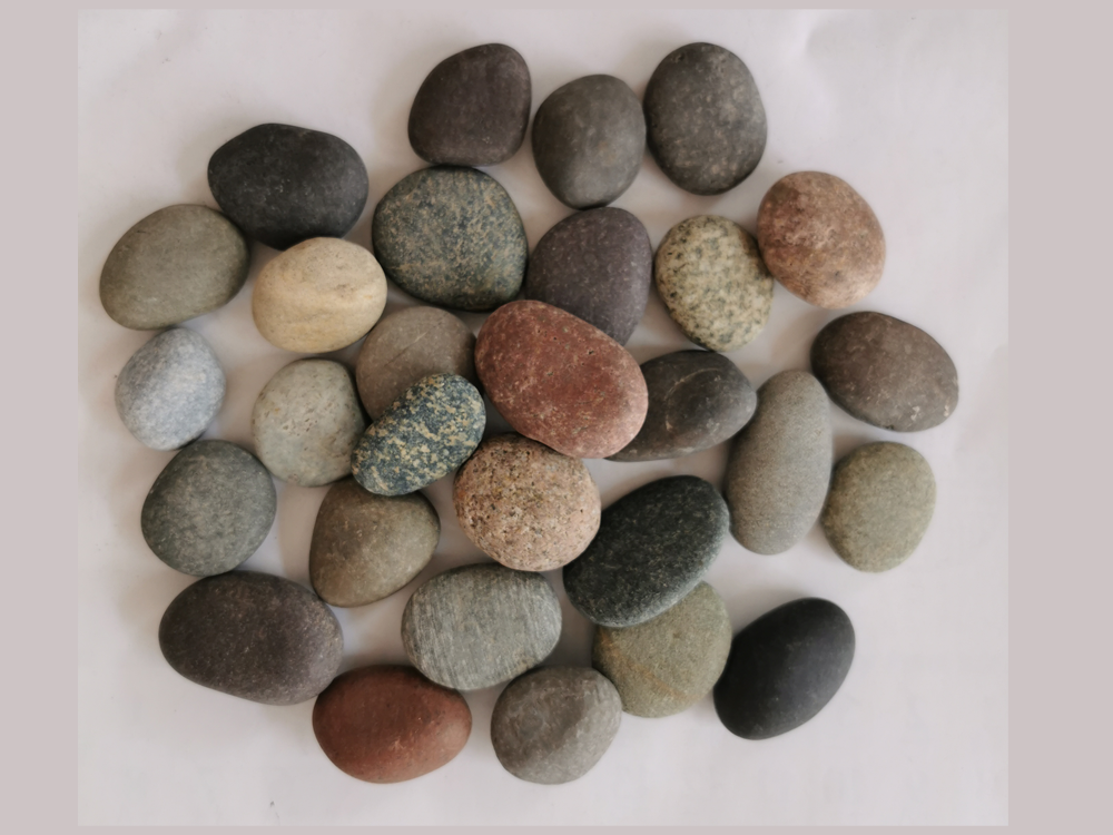 unpolished mixture pebble stone