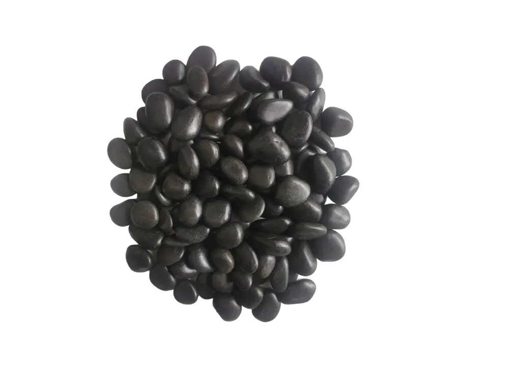 black stone pebbles