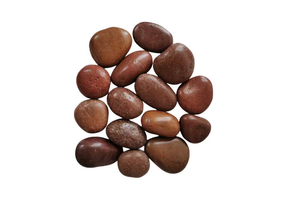 normal polished red pebble stone