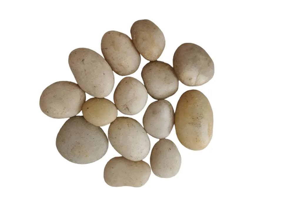 normal Polished white pebble stone