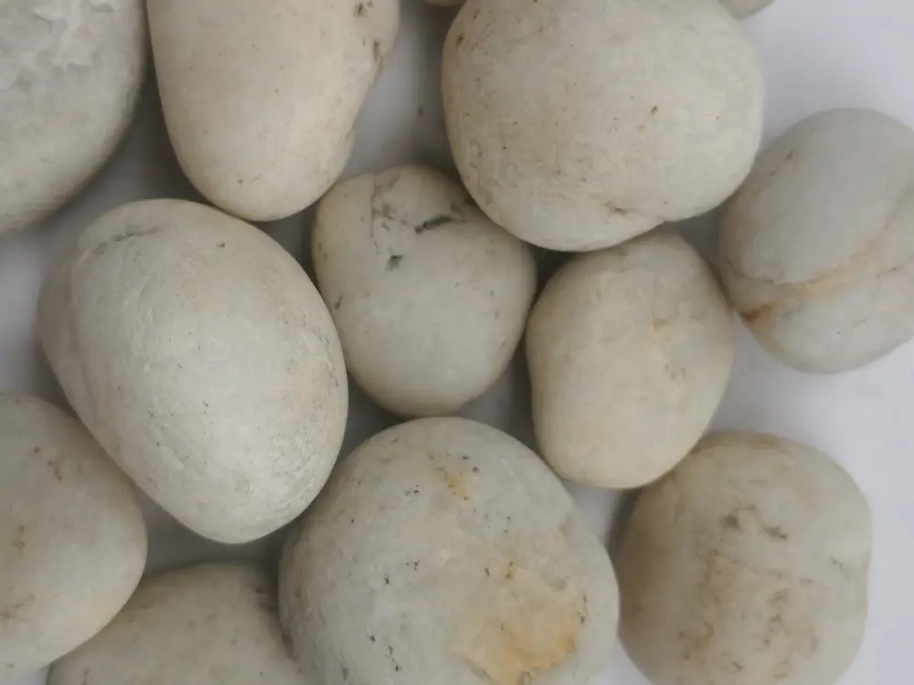 white pebble stones